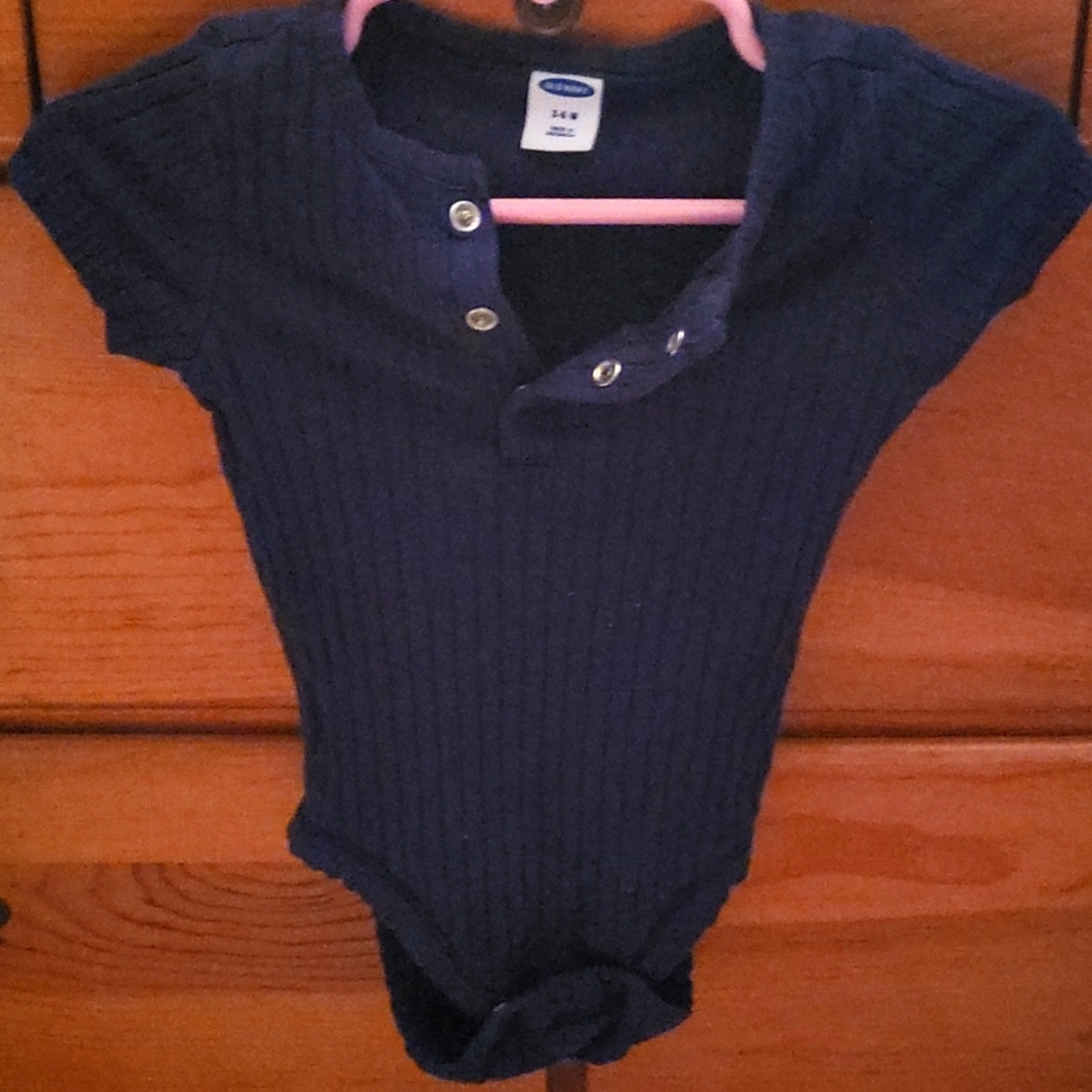 Navy blue old navy onesie 3-6 months